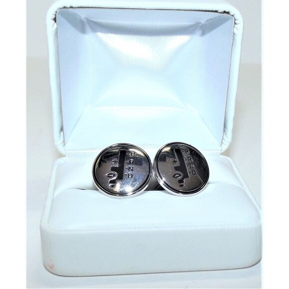 Auto Car Racing Stick Shift  silver tone cuff links new in box - Picture 1 of 4